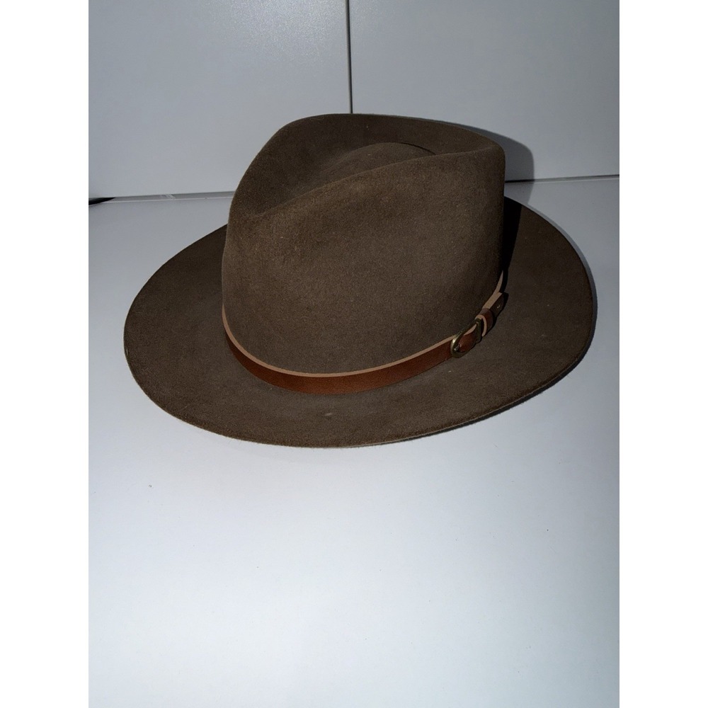 Stetson Moose River Hat 7 1/8 Size Brown Fur Felt L.L.Bean Store CLEAN